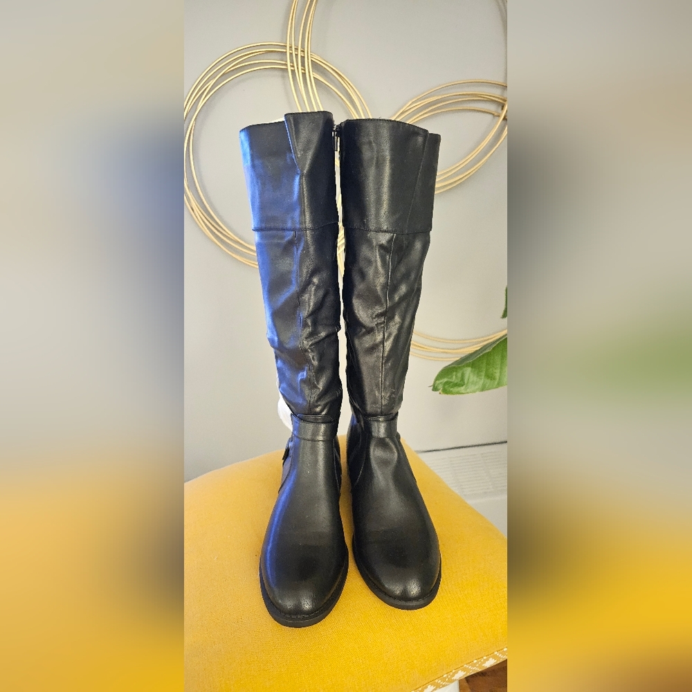 Nine West Black Over-the-Knee Riding Boots